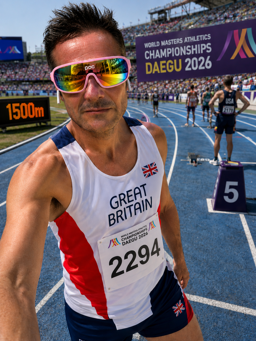 Ronnie Coupland competing in Great Britain colours