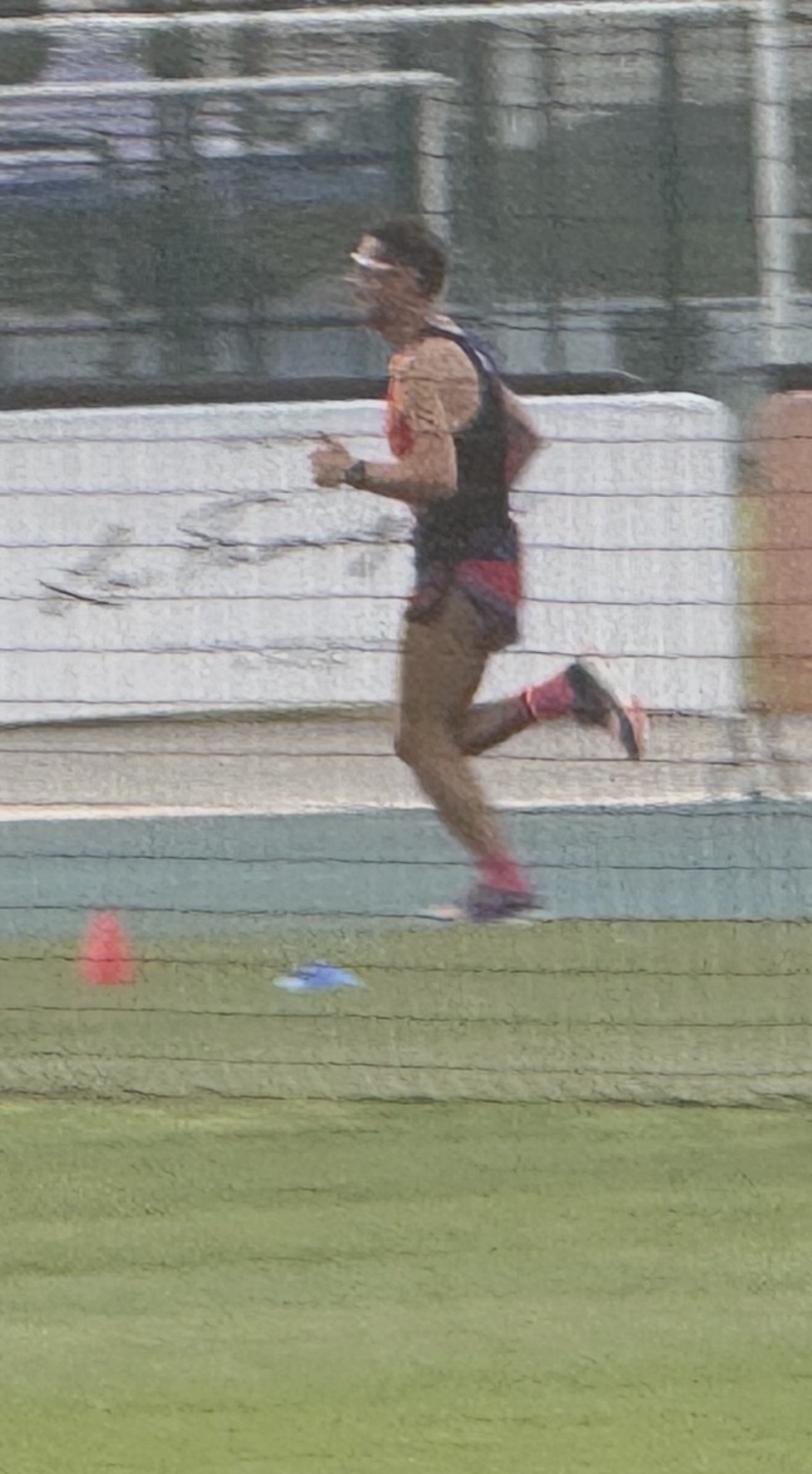 Ronnie running on a track