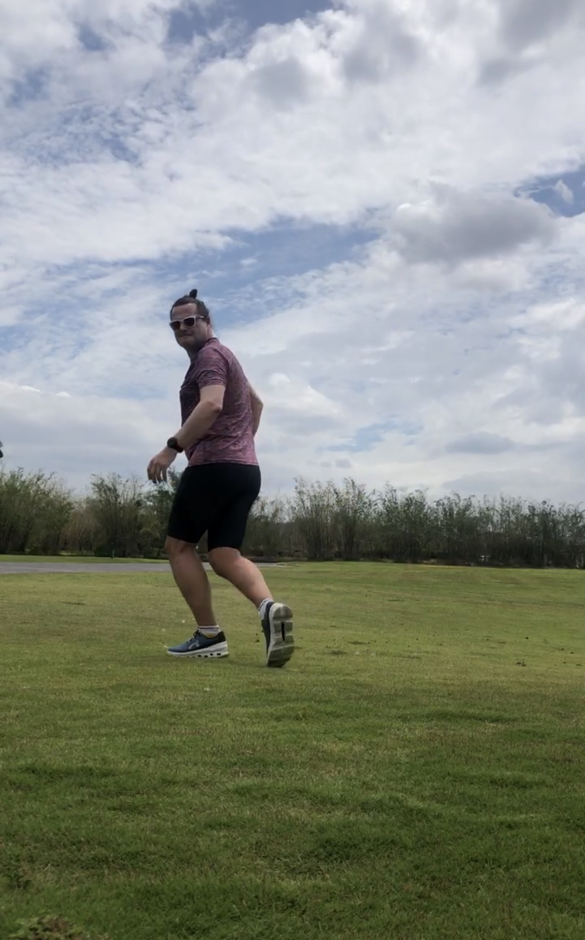 Ronnie before his transformation, walking in a park