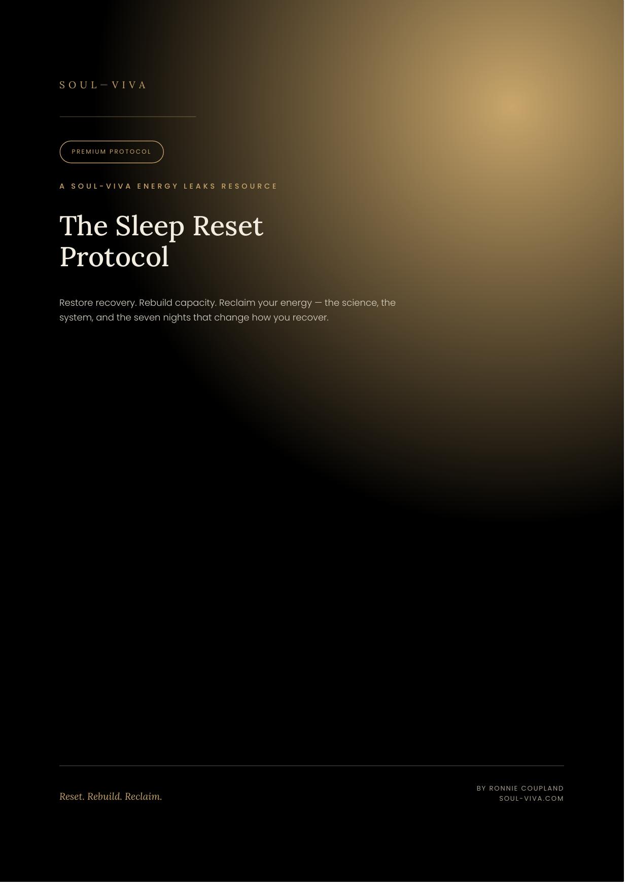 The Sleep Reset Protocol — cover page