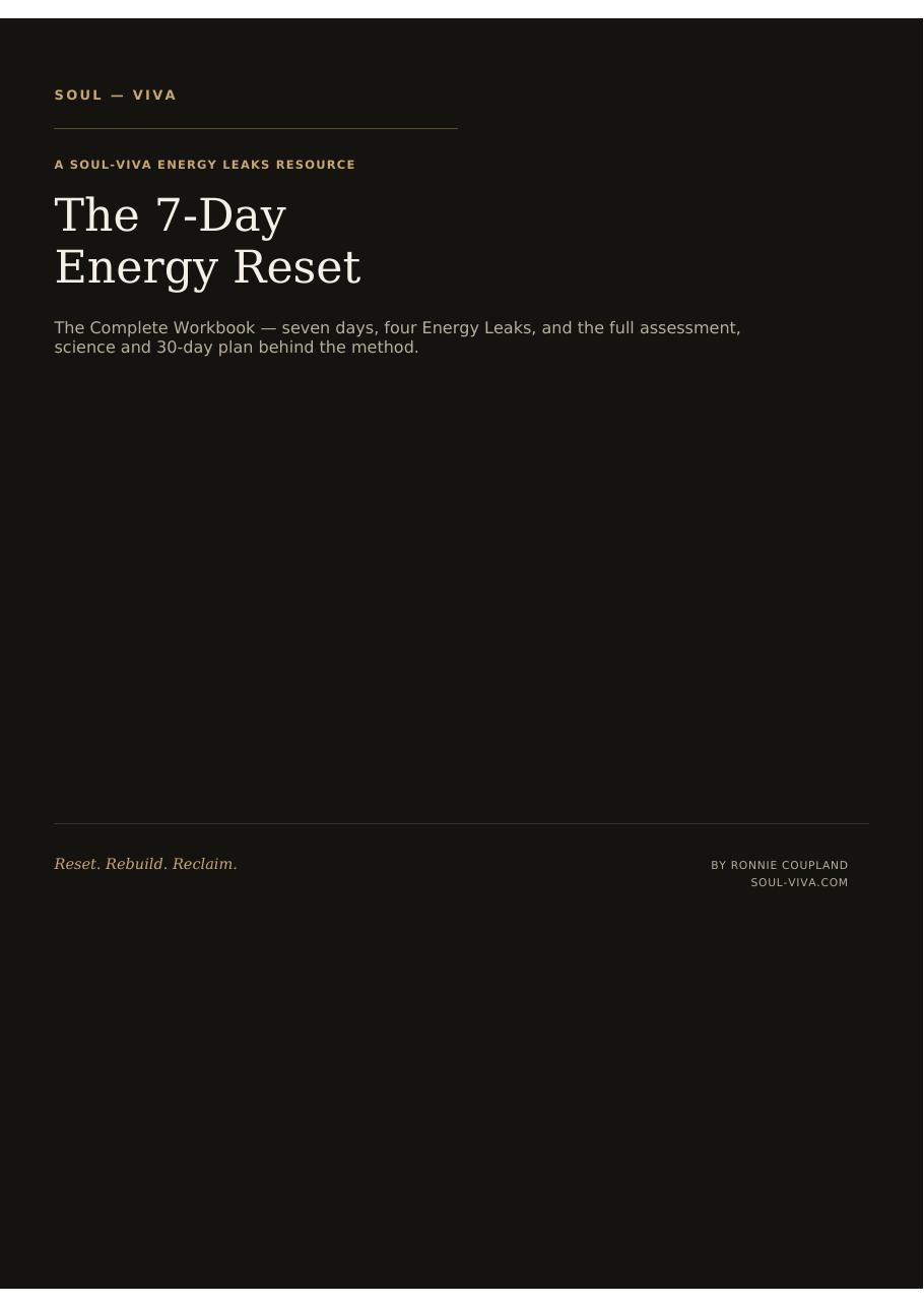 The 7-Day Energy Reset — cover page